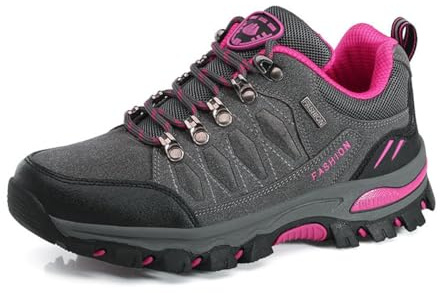 Sudychen Chaussures de Randonnée pour Femme Baskets Basses Chaussures de Randonnée Légères pour l'extérieur Antidérapantes Convient pour Le Camping et la Randonnée Noir Gris Violet Rose 36-42EU