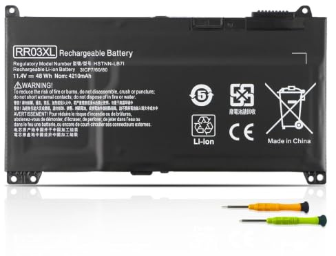 RR03XL Battery for HP ProBook 430 440 450 455 470 G4 G5 Mobile Thin Client MT20 MT21 MT31 HSTNN-PB6W HSTNN-LB7I HSTNN-LB71 HSTNN-UB7C HSTNN-I74C 851477-421 851477-541 851477-831 RR03048XL-PR