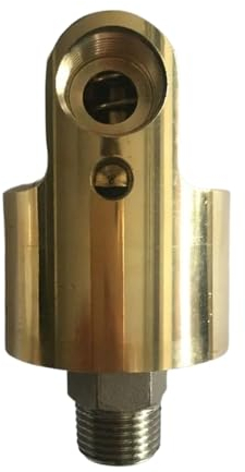 ZERVA HD10 DN10 3/8 Zoll Drehgelenk 360 Drehgelenk Wasser Drehkupplung Spray Universalverbinder, Messing Rotation Union (Size : Left Thread)