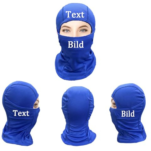 Personifizieren Balaclava Herren Skimaske für Damen Sturmhaube Motorrad Sommer & Winter Fahrrad Benutzerdefinierte Schwarz Blau Skimaske