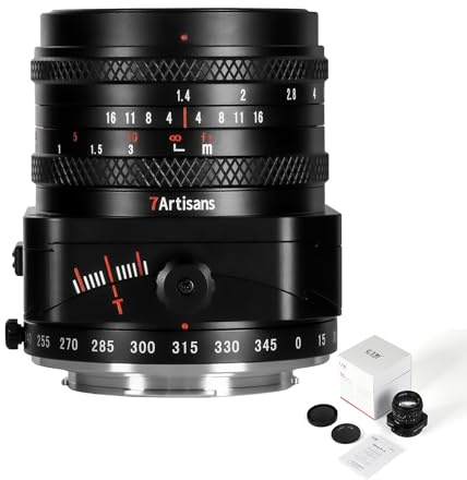 7artisans 50mm F1.4 Tilt-Shift Lens APS-C Prime Large Aperture Lens Compatible with Fuji X Mount Mirrorless Camera X-T5 X-H2S X-S10 X-T30II X-T20 X-T10 X-T4/-T3/-T2/-PRO3/-M1/-H1/-E4