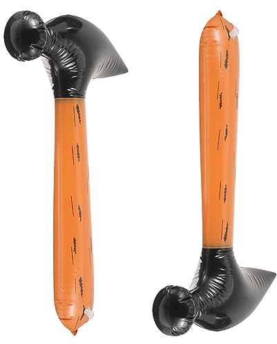 BESTonZON Aufblasbarer Hammer Riesige Aufblasbare Hammerballons, 2 Stück 56x27cm Aufblasbares Pvc-Hammerspielzeug Halloween-Kostümzubehör Aufblasbarer Hammer Für Ballons Strandparty