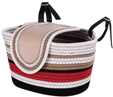 Vorderer Lenker – Fahrradkörbe aus Baumwollseil, Korbgeflecht imitiert. Vorderer Lenkerkorb | Beach Cruiser Scooter-Korb für Damen, Handgriff-Fahrradtasche, Einkaufskorb für Fahrräder