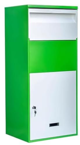 Buzón Paquetería Suelo,buzón Paquetería Seguridad for Exteriores Con Cerradura Llave,fácil Instalar,antirrobo Y Antioxidante,cómoda Recogida,adecuado for Uso Seguridad En El Hogar Y Negocios(Green)