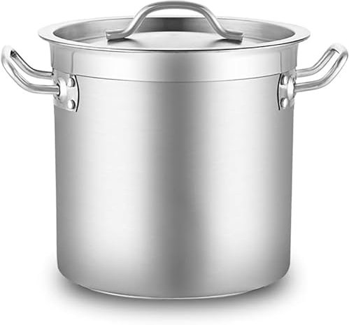 LABLADUO Olla de Vapor de Acero Inoxidable, Ollas,Olla de Acero Inoxidable con Tapa de Acero Inoxidable 20L,Diámetro 30 cm,Altura 30 cm