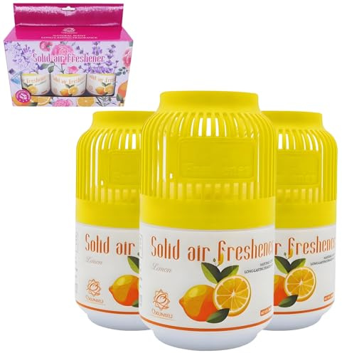 Q QXUNMU Luftfräschare och Aromaterapi för Bilar - Fågelbur Presentset Citrondoft, Lämplig för Sovrum Badrum Garderob Stor Kapacitet, Rolig Present till Kvinnor (250g x 3st)