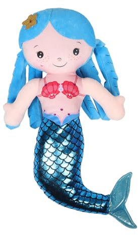Cabilock Meerjungfrau Puppe meerjungfrau babypuppe Kissen Cartoon Plüsch- Plüschtier Plüsch PP Baumwolle Blue