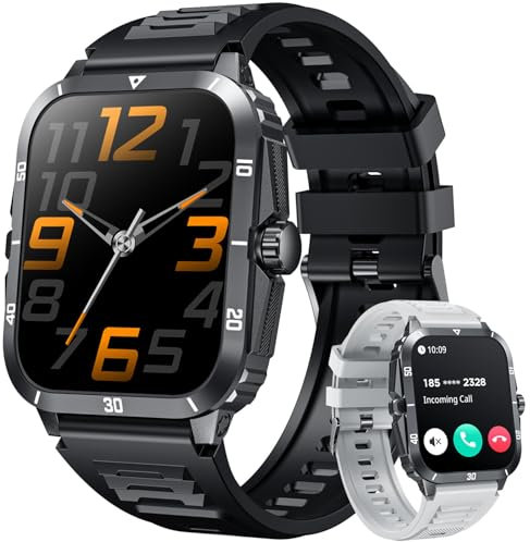 Smartwatch Uomo con Effettuao Risposta Chiamate: 2.0 HD Orologio Digitale Bluetooth con 120+ Modalità Sport Fitness Tracker con Whatsapp SpO2 Sonno IP67 Impermeabile Smart Watch per Android iOS