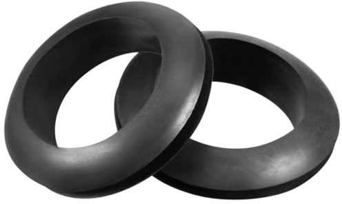 TA-VIGOR 25mm Rubber Grommets 20Pcs Black Cable Wire Protectors | Conductor Wiring Blanking Gasket Ring Grommets, Electrical Cable Hole Plugs for Protecting Wires, Cables and Plugs