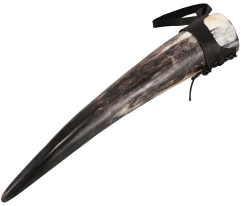 CHICAMPERA Mug Decorativo Corno Bue Artigianale Coppa Viking per Vino e Elegante Vintage per Collezionisti Accessorio per Eventi Medievali e Decorazioni Domestiche