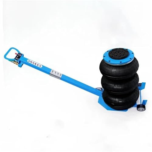 sollevatore auto cric per trasmissione Martinetto pneumatico 3T Capacità 6600 libbre Tripla borsa Martinetto pneumatico Sollevamento rapido Martinetti per riparazione auto pesanti pieghevoli(BLUE)