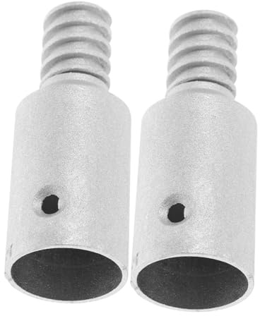 BESPORTBLE 2pcs Metal Threaded Broom Handle Adapter Replacement Tips for Mop and Broom Poles Resistant Extension Connectors with Secure Threaded Ends for Household and Commercial Cleaning