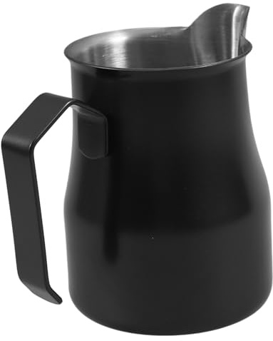 UKCOCO Bricco Latte Inox per Cappuccino e Schiuma Brocca Latte Professionale Portatile in Acciaio Resistente e Facile da Pulire Contenitore Versatile per Uso e Bar