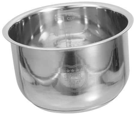 FONDOTIN Cuiseur Riz INOX Cocotte INOX Acier Inoxydable Pot Intérieur de Remplacement avec Graduation pour Autocuiseur Accessoire Cuisine et Pratique