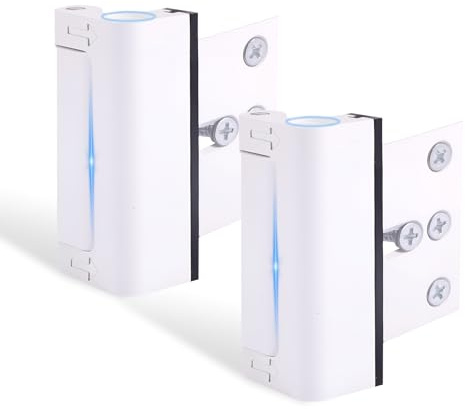 2-Pack Heavy-Duty Door Security Lock – Childproof Reinforcement Latch, Withstands 800 lbs of Force, Includes 8 Screws – Home Safety and Privacy Protection (White)