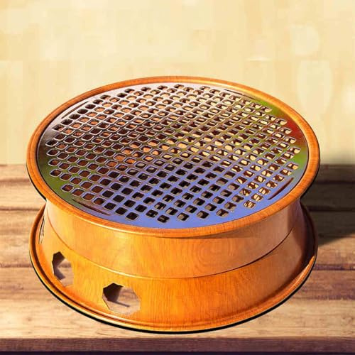 Griglia a carbone per esterni, portatile, in argilla, da tavolo, per barbecue, ristorante, barbecue, ceramica, ideale per tailgating e barbecue in giardino