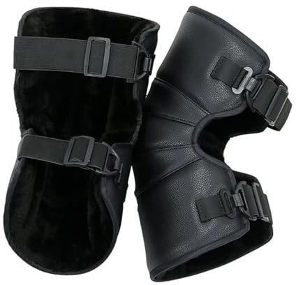 GXMDSGZ Knee Warmers Motorcycle Protective Kneepad Motorbike Riding Knee Pads PU Leather Motocross Protector Brace Guard Cycling Universal 2PCS