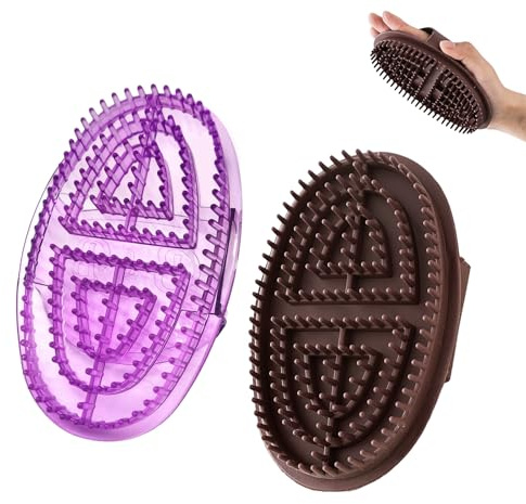 2 Pcs Meridian Massagebürste,Körpermassagebürste | Professional Massagebürste Körper,Handschrubber Zur Entspannung Ergonomisch Und Hautfreundlich für Waist, Abdomen,Head,Leg