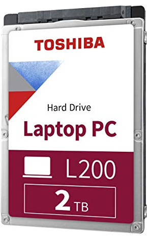 Toshiba HDWL120XZSTA L200 2TB Laptop PC Internal Hard Drive 5400 RPM SATA 6Gb/s 128 MB Cache 2.5 9.5mm Height - 2000 Internal Bare/OEM Drive