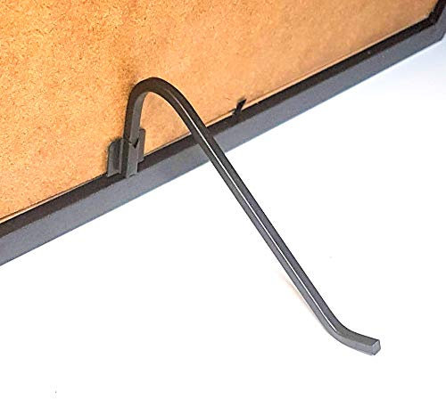5 x Large Black Curl Up & Stand Square Wire Picture Photo Frame Stands Easel