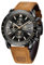 BY BENYAR Orologio Uomo Cronografo Analogico al Quarzo Impermeabile Luminoso Orologi Moda Sportivo Classico Elegante Orologio da Polso Cinturino Pelle Regalo per Uomo