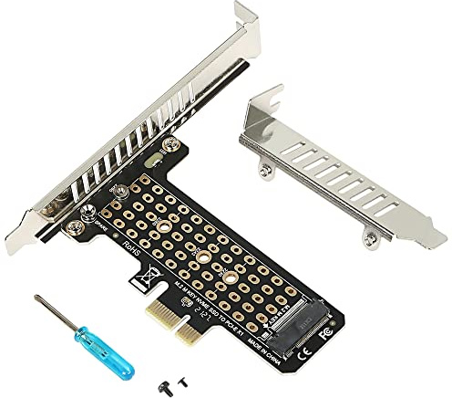 GELRHONR Adattatore M.2 NVME a PCIe x1, adattatore M.2 PCIe NVMe 4.0/3.0 Scheda di espansione controller host, supporta SSD 2280, 2260, 2242, 2230 (non supporta NGFF)