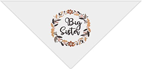 EMSea Bandana pour Chien Grande Soeur Écharpe Triangulaire pour Animaux de Compagnie Bavoirs pour Chien Foulard Chiens de Taille Moyenne Vêtements Photo Prises de Vue Fêtes Mariage