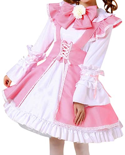 Robe traditionnelle Dirndl Midi Cosplay Anime Maid Ensemble pour femme Jupe traditionnelle Cosplay Costume d'anime Costume de carnaval pour femme Vêtements des années 70 pour femme Sexy