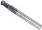 CoCud Ball Nose End Mill, 3mm Radius 6mm Shank 100mm Length, AlTiN Coated P05 Carbide 2 Flutes Milling Cutter CNC Router Bit - (Applications: for Stainless Steel Hardened Steel)