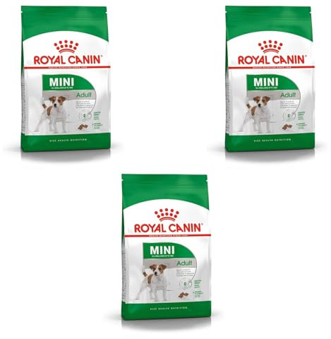 ROYAL CANIN Mini Adult | 3er Pack | 3 x 800 g | Trockennahrung für ausgewachsene kleine Hunde | Kann zur optimalen Versorgung Kleiner Hunderassen eingesetzt Werden | Mit EPA & DHA