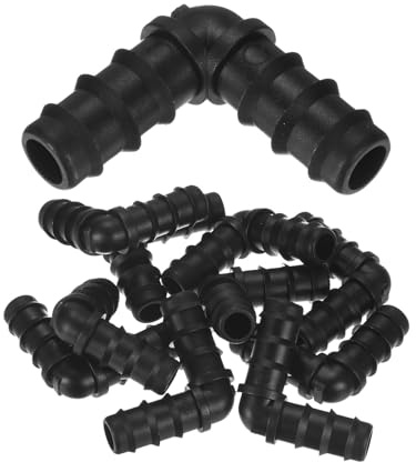 M METERXITY 10 Connettori A Spina per Irrigazione A Goccia, per Tubo da 3/8 Pollici Gomiti Collegamento Tubo Plastica Raccordi Irrigazione per Giardino/Serra/Acquario/Vaso di Fiori