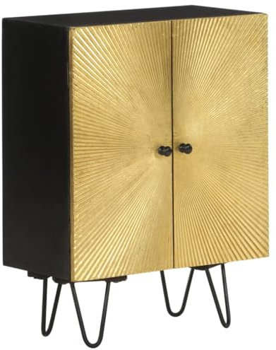 Xichuzi Aparador de Madera Maciza de Mango 55x30x75 cm, Aparadores para Salon, Aparador Entrada Recibidor, Aparador Cocina, Vitrinas para Salon, Muebles Auxiliares