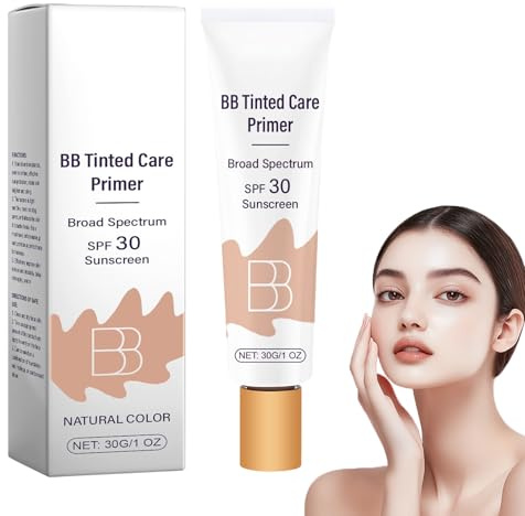 BB Blur tonad fuktkräm SPF 30, återfuktande tonat solskydd för ansikte, full täckning ljus-medium hudton, BB-kräm fuktkräm vattentät concealer smink, utjämnande och närande (Natural #2)