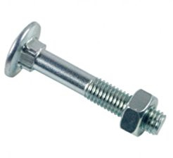 D-Work - Boulon tête ronde collet carré 10 x 160 mm Zingué - Boite de 25 pcs - DIAMWOOD BTRCC1016002B