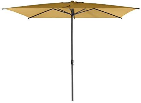 Hespéride - Parasol droit rectangulaire Loompa Jaune moutarde