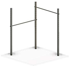 Doppelreck Edelstahl 90° 3m mit 3mm Pfostenstärke