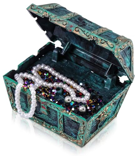 Aquarium Dekoration, 6x4,5x3cm/2,4x1,8x1,4 Zoll Schatztruhe Box Aquarium Ornament Schatzkiste Fischtank Harz Versteck Heimdekoration Unterwasser Landschaft Ornamente mit 10cm/3,9 Zoll Schlauch