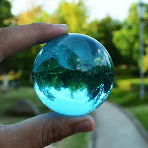 Raro trasparente K9 sfera di cristallo sfera fotografia puntelli soggiorno decorazione regali, lago blu, 50 mm
