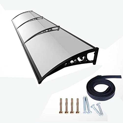 DIBAKO Auvent Marquise en Polycarbonate, Auvent De Porte Voûté Marquise De Porte, Toit Marquise pour Fenêtres Rain Protection - 100/120/150/180cm (Size : 80 * 300cm)