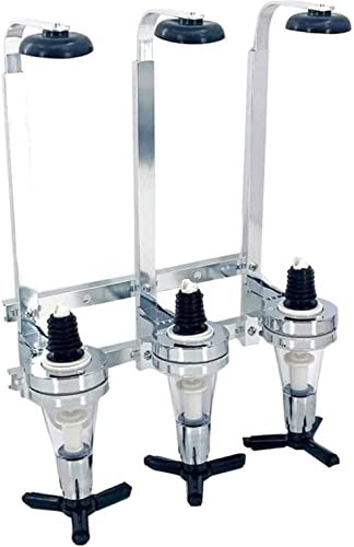 AKAZI Liquor Flaschenausgießer 1-6 Flasche Likörspender Wandmontierter Cocktail Shaker Ständer Wein Bier Alkohol Bar Getränkespender Cocktail Alkoholteiler Weinausgießer (Color : 6 Bottle) (3 Bottle)