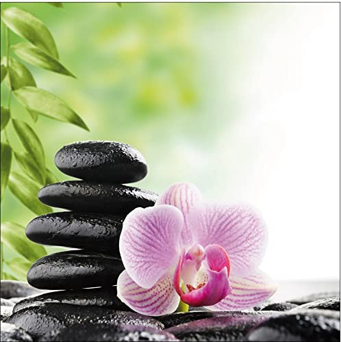 Jm-Déco Sticker boites aux Lettres Galets orchidée 30x30cm
