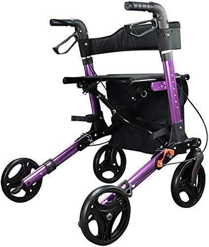 Rollator på hjul, gånghjälpmedel för seniorer, lättviktsrullator i aluminium med komfortsits Interesting