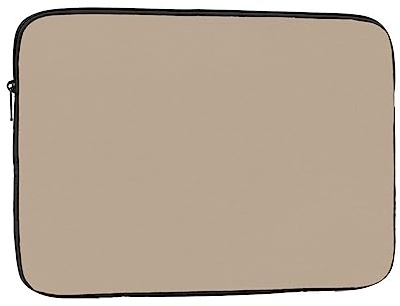 Housse pour ordinateur portable de 15,6 pouces de couleur unie marron clair, sac de transport durable pour ordinateur, étui de protection porte-documents, sac à main, étui de poche pour ordinateur