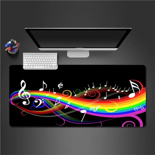 QiHon Mauspad Groß Gaming Anmerkungen Mousepad XXL 700x400x2mm rutschfeste Schreibtischunterlage Gaming Tastatur Matte Abwaschbar für PC Zuhause Büro