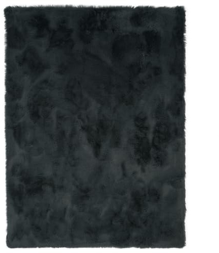 Consilio Concept Heaven Fellteppich 120x170 dunkelgrau Teppich Supersoft 50 mm Höhe Soft weich Hasenfell Imitat anthrazit grau dunkel Wohnzimmerteppich Kinderzimmerteppich Küchenteppich Flurteppich