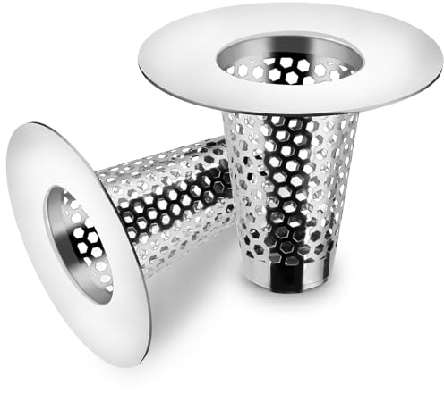 2 Pezzi filtro doccia capelli,filtro conico per lavello,Adatto per 30-40 mm,filtro di scarico a pavimento in acciaio inossidabile,Filtro di scarico in acciaio inossidabile 304,filtro cucina bagno