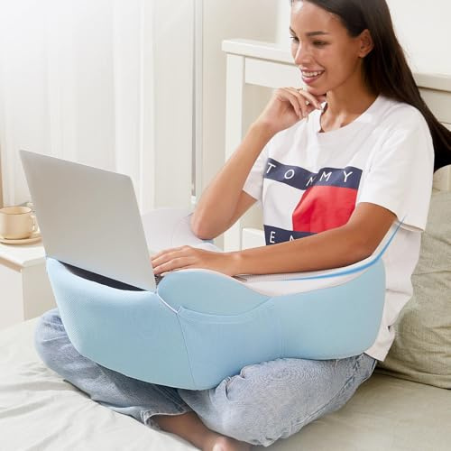 cooloo8 Lesekissen, Schoßschreibtisch, weiches Laptop-Kissen für Schoß, tragbarer Schreibtisch, Gaming-Kissen für Bett, Couch, Auto