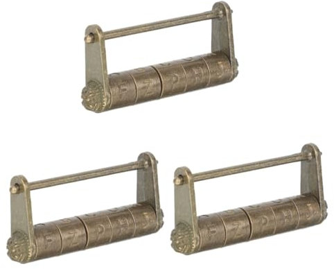 ARTIBETTER 3 Stücke Retro Vorhängeschloss Keyless Kombination Schloss Für Schmuck Boxen Vintage Chinesischen Stil Vorhängeschloss
