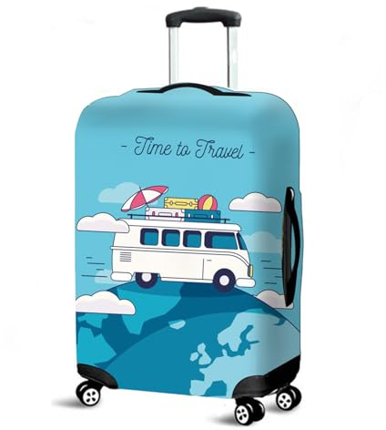 Muiuou Koffer SchutzhüLle, Elastisch KofferschutzhüLle Gepäck Cover Reisekoffer Hülle Trolley Case Schutzhülle Luggage Cover Waschbare Staubdichte Kofferbezug (XL (30-32 Zoll),Stil 6)