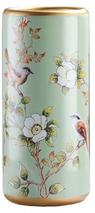 Handgefertigter Applikations-Regenschirmständer,Multifunktionaler bemalter Porzellan-Regenschirmständer,Keramik-Regenschirmständer für den Eingangsbereich. Bodenstehende Vase, Keramik-Aufbewahrungseim